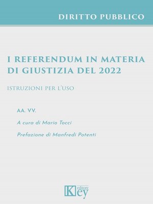 cover image of I referendum in materia di giustizia del 2022